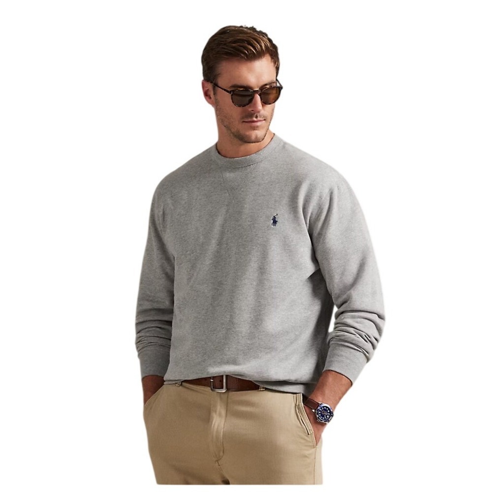 Polo Ralph Lauren Gray Crewneck Sweatshirt Fleece 3XB Embroidered Pony Logo